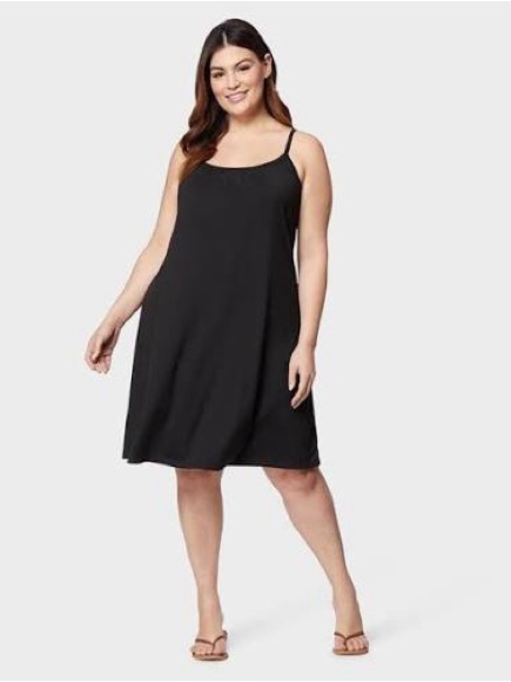 32 Degrees Cool Flowy Black Built in Bra Dress XL